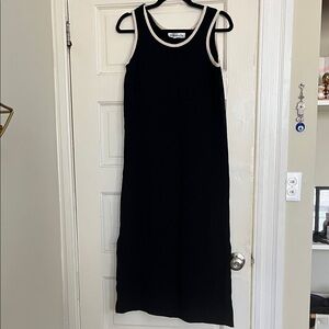 Classic Black Allison Che Tank Dress with Contrast Trim